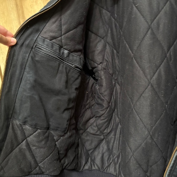Carhartt Jacket Mens XL J140 Black UFCW Union Quilted Flannel Lined USA Made - Picture 5 of 14